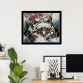 Poster Poisson-mâchoire aux oeufs (Bureau à domicile)