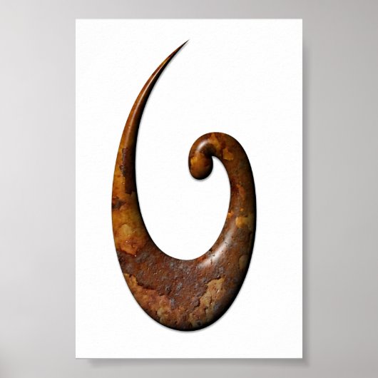 Poster Poisson Maori - rouille (Devant)