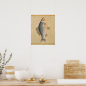 Poster Poisson+oeuvre d'art+conception+pêche+poissonneux (Cuisine)