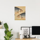 Poster Poisson+oeuvre+design+pêche+poissonneux (Bureau à domicile)