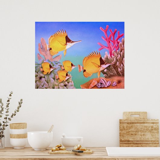 Poster Poisson papillon à nez long (Cuisine)