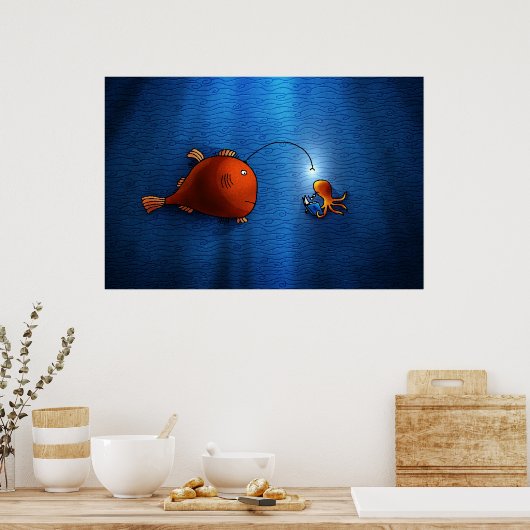 Poster Poisson-pêcheur (Cuisine)