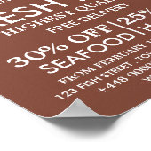 Poster Poisson, Pêcheur/Femme, Publicité sur le marché du (Coin)