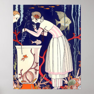 POSTER POISSON PETIT ÉTOURDISSANT, MODE DE BEAUTÉ ART DÉC