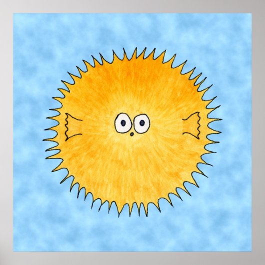 Poster Poisson Porcupine. (Devant)