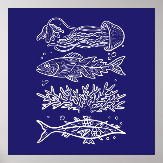 Poster Poisson Profond et Étrange (Devant)
