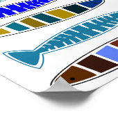 Poster Poisson rayé multicolore Thunder_Cove (Coin)