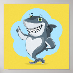 Poster Poisson Requin Se Baigner Accueil Personnaliser De