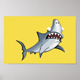 Poster Poisson Requin Se Baigner Accueil Personnaliser De