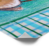 Poster Poisson rouge fantaisie (Coin)