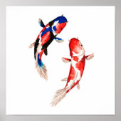 Poster Poisson rouge Koi (Devant)