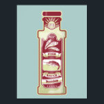 Poster Poisson sauce pop art<br><div class="desc">Illustration pop art en rouge, d'une bouteille de sauce au poisson. Un design pour tous ceux qui aiment la cuisine thaïlandaise, ou d'autres cuisines d'Asie du Sud-Est. La bouteille de sauce poisson contient des anchois et des crevettes.</div>