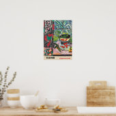 Poster Poisson sous fenêtre, après l'affiche de Matisse (Cuisine)