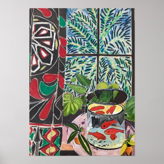 Poster Poisson sous fenêtre, après Matisse (Devant)
