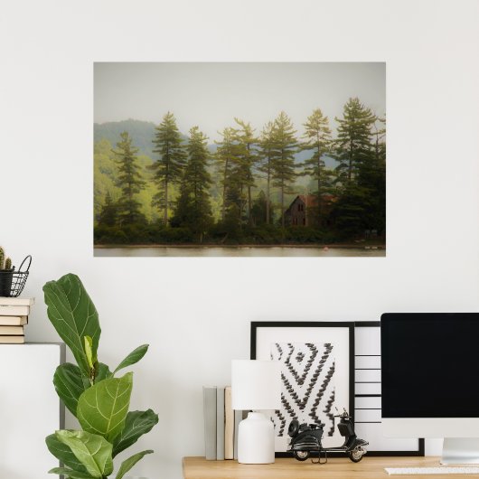 Poster Poisson sur Big Moose Lake dans les Adirondacks (Bureau à domicile)