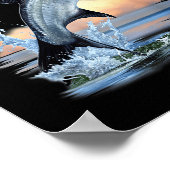 Poster Poisson tarpon eau douce chasse pêche faune A (Coin)