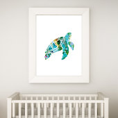 Poster Poisson tropical Aquarelle Pépinière Art