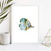 Poster Poisson tropical Aquarelle Pépinière Art