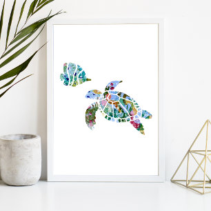Poster Poisson tropical Aquarelle Pépinière Art