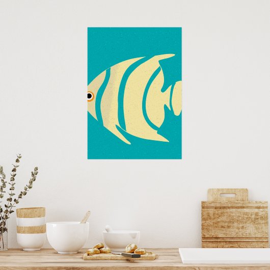 Poster Poisson Tropical Jaune (Cuisine)