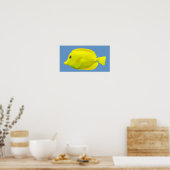 Poster Poisson Tropical Jaune Tang (Cuisine)