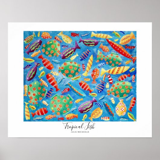 Poster Poisson tropical Peinture de la vie sous-marine (Devant)