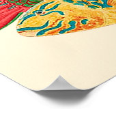 Poster poisson tropical vintage (Coin)