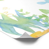 Poster Poisson Whimsy sous-marin personnalisable (Coin)