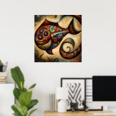 Poster Poissons 1 (Bureau à domicile)