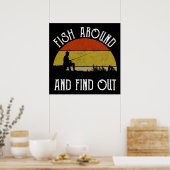 Poster Poissons Autour Et Découvrez (Cuisine)