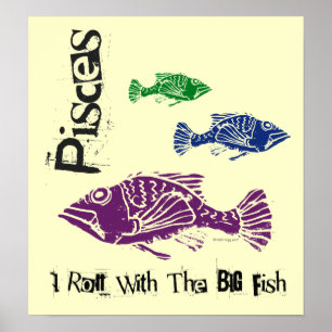 Poster Poissons Big Fish Zodiac