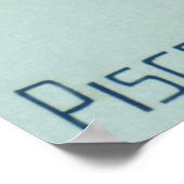 Poster Poissons Constellation Zodiaque Astrologie Vintage (Coin)