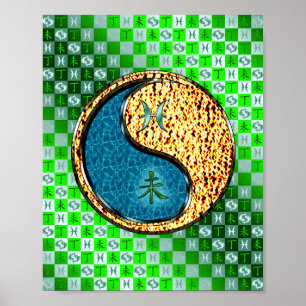 Poster Poissons et chèvre