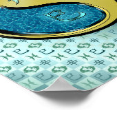 Poster Poissons et serpent métallique (Coin)
