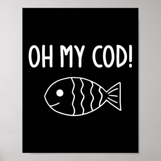 Poster Poissons Puns, Oh Mon Morceau, Drôle, Blagues, Sar (Devant)
