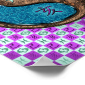 Poster Poissons & Terre Bois (Coin)