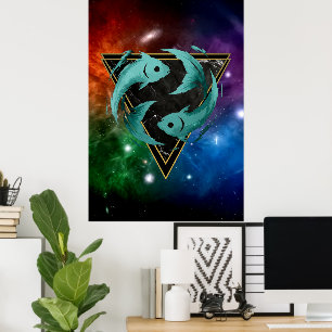 Poster Poissons Zodiaque Cadeau Astrologie