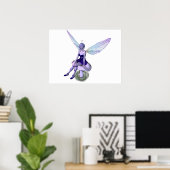 Poster Poitrine ailée sur l'affiche des champignons (Bureau à domicile)