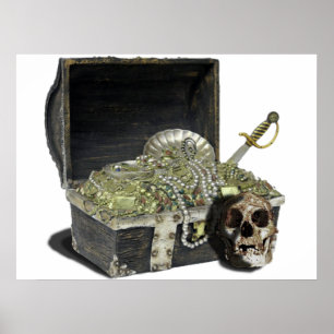 Poster Poitrine au trésor pirate 1