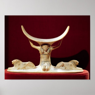 Poster Poitrine avec Shu, le Dieu égyptien de l'air