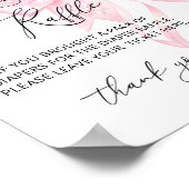 Poster Poitrine rose Baby shower Déchets Raffle (Coin)