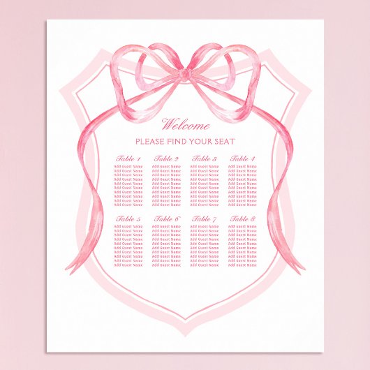 Poster Poitrine rose Baptême de la crête