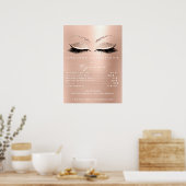 Poster Poitrine rose de maquillage des yeux Prix d'extens (Cuisine)