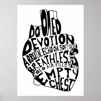 Poster poitrine vide : coeur anatomique