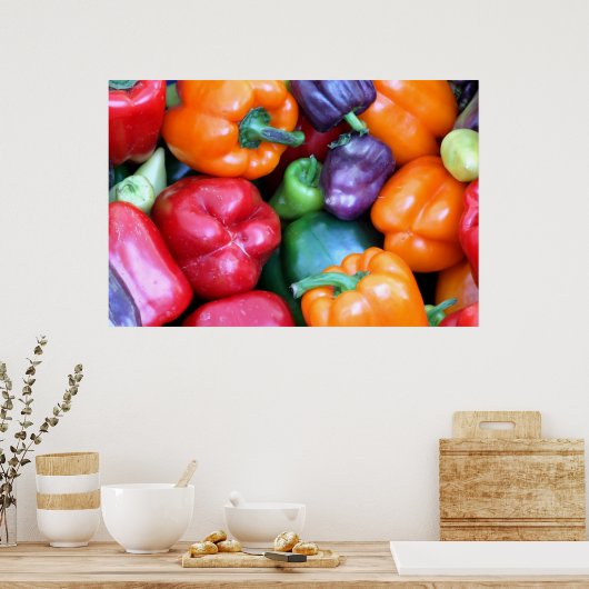 Poster Poivrons Bell mixtes (Cuisine)