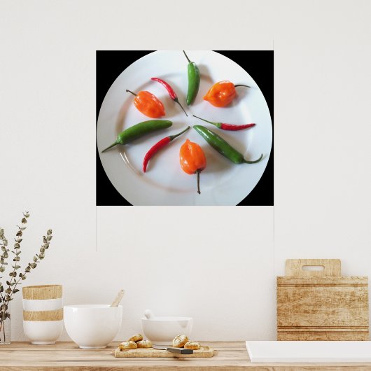 Poster Poivrons chauds (Cuisine)