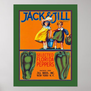 Poster Poivrons de Jack et de Jill la Floride