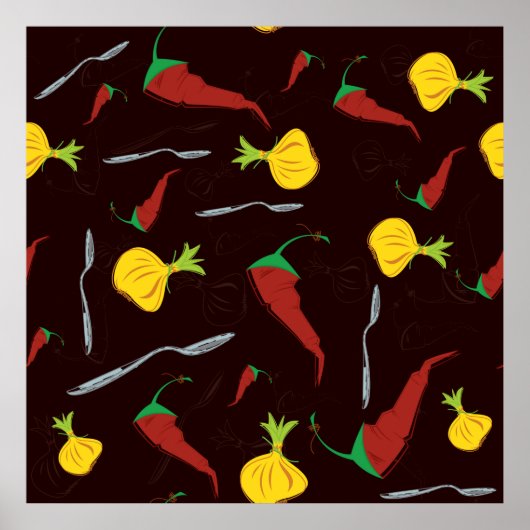 Poster Poivrons Et Oignons (Devant)