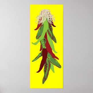 Poster poivrons verts