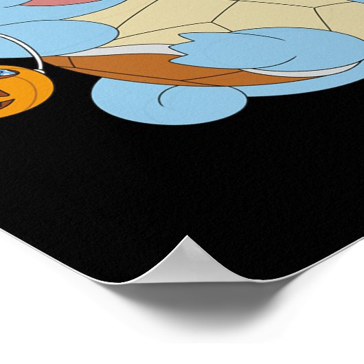 Poster Pokémon Halloween Équirtle Avec Sa Trace Ou Sa Ten (Coin)